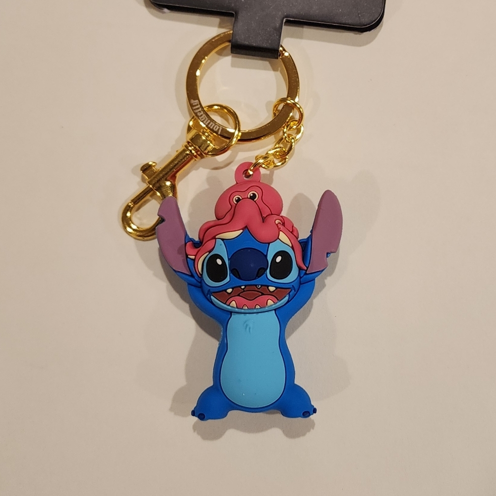 Loungefly Disney Lilo & Stitch Stitch with Octopus 3D Keychain NEW
